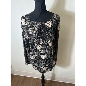 Leo & Ugo Floal Long Sleeve Knit Top Sz 5